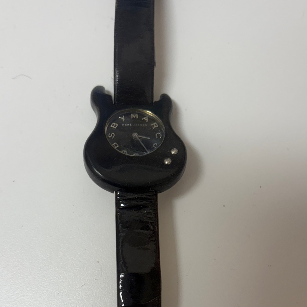 Marc by Marc Jacobs Black Guitar-Shaped Watch